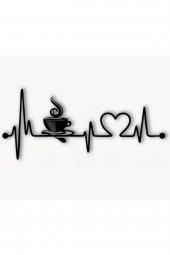 My Wonder Ahşap Mutfak Duvar Aksesuarı Kalp Ritmi Kahve Kalp Temalı MDF Duvar Dekoru - 3