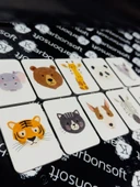 karbonsoft Zeka Kartları Eşleştirme Oyunu Sevimli Hayvan Hafıza Kartı Ahşap Eğitici Puzzle Oyuncak (5,5X7,5 Cm) - 5