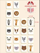 karbonsoft Zeka Kartları Eşleştirme Oyunu Sevimli Hayvan Hafıza Kartı Ahşap Eğitici Puzzle Oyuncak (5,5X7,5 Cm) - 1