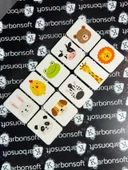 karbonsoft Zeka Kartları Ahşap Eğitici Hafıza Eşleştirme Oyunu Sevimli Hayvanlar Puzzle Oyuncak ( 5,5 x 7,5 CM) - 3