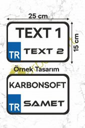 karbonsoft Kişiye Özel Ahşap Dekor Plaka, Bisiklet Plaka, Isimli Plaka, Cam Önü Plakası, Aksesuar Plaka - 1