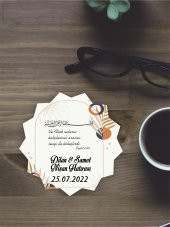 karbonsoft Kişiye Özel Ahşap Mdf Magnet Söz,nişan,kına,düğün,sünnet,bebek Doğum Magnetleri - 3