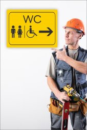 karbonsoft Wc Tuvalet Tabelası Kapı Yönlendirme - 1