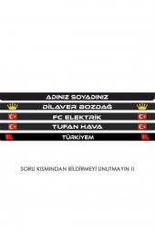 KKC Kişiye Özel İsimli Kabartmalı Plakalık Takımı Plaka Altlığı Çerçevesi (2 Adet) - 2