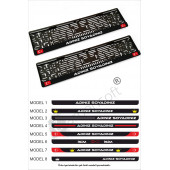 Karbonsoft Kişiye Özel Isimli 2 Adet Araç Logo Kabartmalı Siyah Oto Plakalık PLK0002A - 1