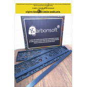 karbonsoft  2 Adet Araç Oto Plakalık - 1