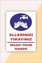 karbonsoft İş Güvenliği Uyarı Levhası Ellerinizi Yıkayınız - 1