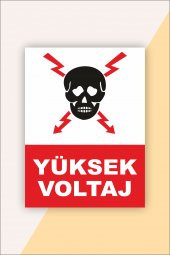 karbonsoft İş Güvenliği Uyarı Levhası Yüksek Voltaj - 1