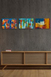 karbonsoft Dekoratif 3 parçalı dizayn Mdf ahşap tablo - 3