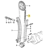 BMW M50 M52 M54 MOTOR WENDER ALT TRİGER ZİNCİRİ 11311432176 thumbnail 2