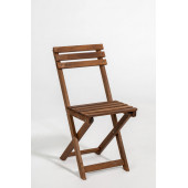 Ahşap Katlanır 60x80 Katlanır Masa ve 2 Adet Katlanır Sandalye Bahçe Takım Gürgen Ceviz Renk - 5