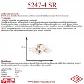 Eray Aydınlatma 4 lü Opal Camlı Rose Gold Avize - 3