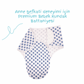 Sevi Bebe İnterlok Bebe Kundak Mavi Çiçek - 1