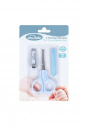 3lü Tırnak Bakım Seti - Tırnak Makası Çıtçıt Tırnak Makası Törpü - Mavi thumbnail 1