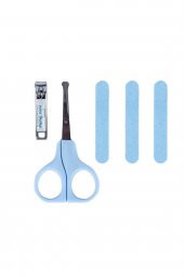 3lü Tırnak Bakım Seti - Tırnak Makası Çıtçıt Tırnak Makası Törpü - Mavi thumbnail 2