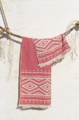 %100 Pamuklu 90x180 Peştemal Plaj Havlusu Etnik Desen Jakarlı thumbnail 10