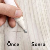 Mobilya Rötuş Kalemi Ahşap Masa Sehpa Dolap Rütuş Kalemi Çizik Giderici Çatlak Kapatıcı Rütüş Beyaz - 2