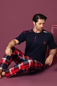 Nisanca Yazlık Kısa Kol %100 Pamuk Erkek Pijama Takımı - Babalar Günü Özel Seri - 10