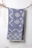 %100 Pamuk 90x180 Peştemal Plaj Havlusu Etnik Desen Jakarlı thumbnail 10
