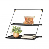 32407ES MODERN ASKILI YÜKSEK KALİTE İKİLİ RAF 32X61X53CM - 2