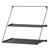 32407ES MODERN ASKILI YÜKSEK KALİTE İKİLİ RAF 32X61X53CM - 5