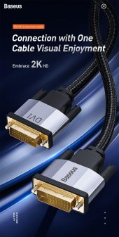 Baseus Enjoyment Series DVI to DVI HDTV Projeksiyon Kablo 3 mt CAKSX-S0G - 7