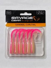 Savage Gear LB Sandeel Curltail 7cm Pink Glow 6 Adet - 1