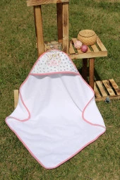 Super Girl Nakışlı 75x75 Bebek Kundak thumbnail 2