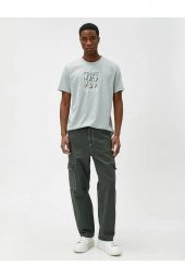 Erkek T-shirt Gri 3sam10458hk thumbnail 2