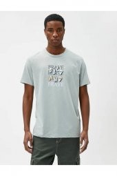 Erkek T-shirt Gri 3sam10458hk thumbnail 3