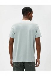 Erkek T-shirt Gri 3sam10458hk thumbnail 4