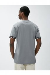 Kamuflaj Baskılı Tişört Cepli Bisiklet Yaka Katlama Detaylı Pamuklu thumbnail 4