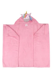 %100 Pamuk Unicorn Nakışlı 70x130 Panço thumbnail 2