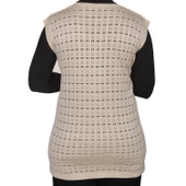 Kadın Krem Merserize Yelek - 5
