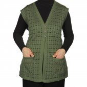 Fresh&Moda Kadın Haki Yeşil Merserize Yelek - 1