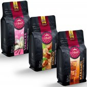 Anisah Coffee Aromalı Filtre Kahve Set 3 x 250 Gram Fındık Vaniya Karamel - 1