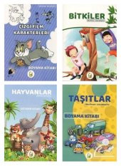 Okul Öncesi Zeka Geliştirici Boyama Seti (4 KİTAP) - 1