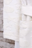 Kadın Desenli Somon Renk Kimono Sabahlık - 6