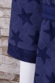 Kadın Yıldız Desenli Lacivert Kimono Sabahlık - 3