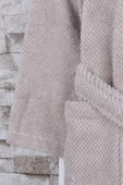 %100 Pamuk Jakarlı Gri Kimono Bornoz thumbnail 5