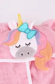 Baveno %100 Pamuklu Unicornlu Çocuk Bornozu - 2