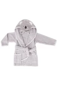 Baveno %100 Pamuk Hayvan Figürlü Kapşonlu Çocuk Bornozu - 1