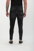 Erkek Skinny Fit Yırtık Detaylı Jean Siyah - 9