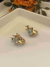 Aksesuar Çarşısı  Özel Seri Su Yeşili Taşlı Küpe thumbnail 1