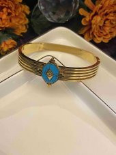 Aksesuar Çarşısı Firuze Taşlı Çelik Kelepçe thumbnail 2