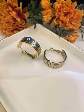 Aksesuar Çarşısı Nazar Boncuklu Halka Küpe thumbnail 1