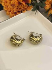 Aksesuar Çarşısı Bombeli Çelik Halka Küpe thumbnail 1