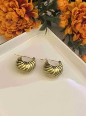 Aksesuar Çarşısı Bombeli Çelik Halka Küpe thumbnail 2