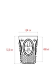 Akrilik Bal Tekli Kısa Bardak & Su Meşrubat Kahve Yanı Bardağı 400 ml ( Cam Değildir ) - 7