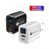 Zuidid LED Ekranlı 20W PD+USB Hızlı Şarj Adaptörü - 3